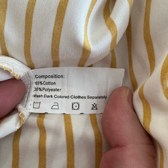 ZAFUL YELLOW WHITE STRIPE ROMPER Women’s Size Medium - Picture 6 of 11